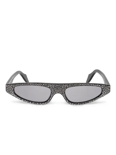PINKO crystal-embellished geometric-frame sunglasses