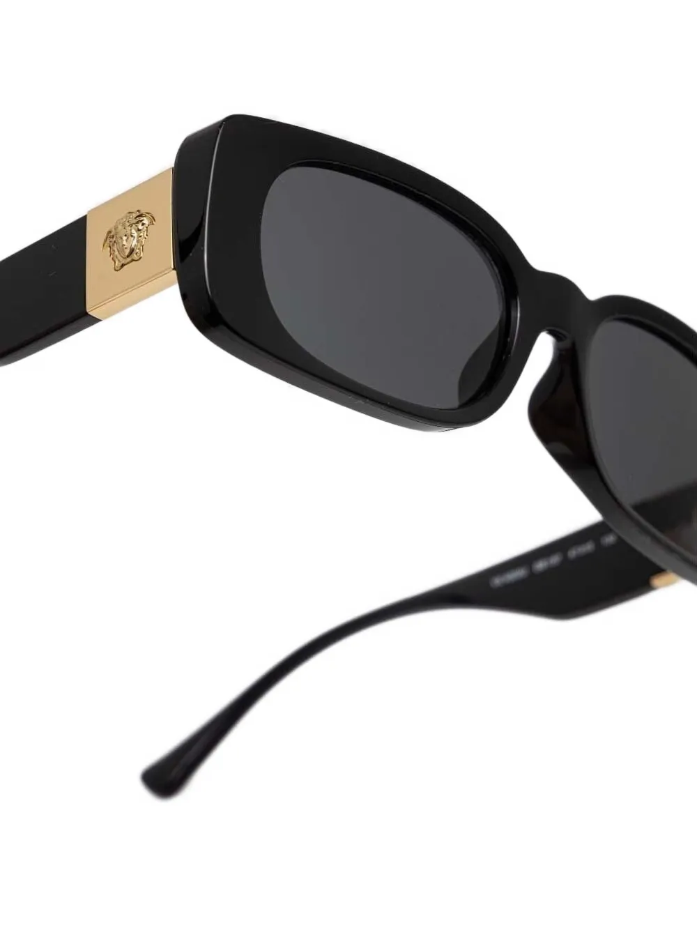 Versace Eyewear Zonnebril met rechthoekig montuur - Zwart