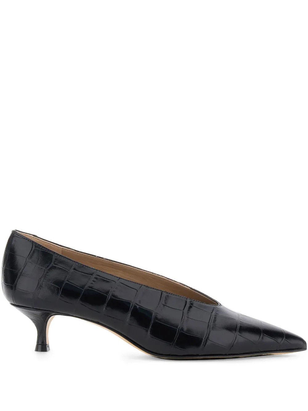 Le Monde Beryl 40mm Babouche crocodile-effect pumps - ブラック Le Monde Beryl 40mm Babouche crocodile-effect pumps - ブラック