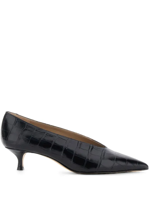 Le Monde Beryl 40mm Babouche crocodile-effect Pumps Black FARFETCH IN