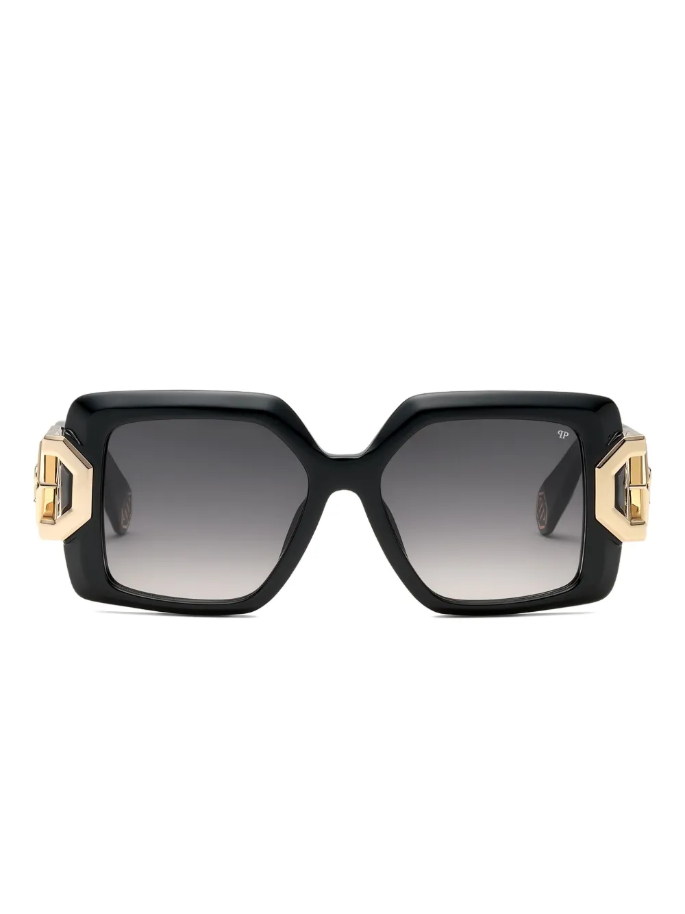 Philipp Plein Eyewear Occhiali da sole squadrati con decorazione - Nero