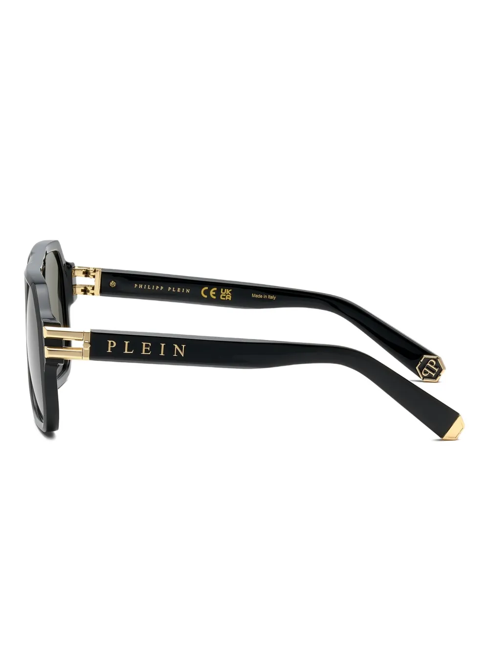 Philipp Plein Eyewear Zonnebril met vierkant montuur Zwart