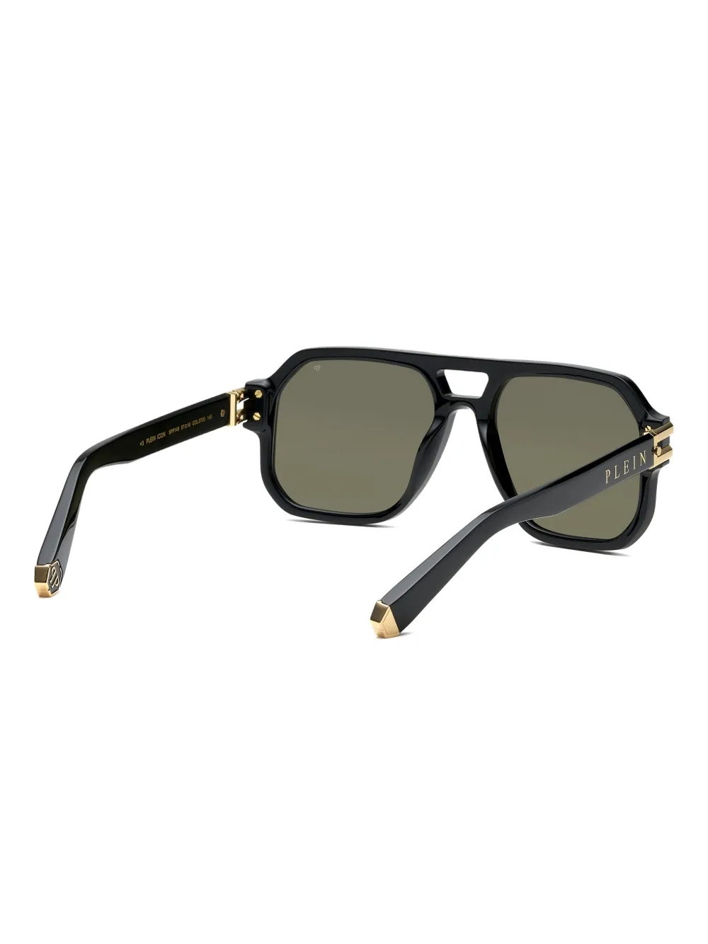 Philipp Plein Eyewear Zonnebril met vierkant montuur Zwart