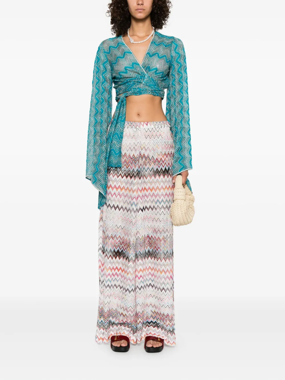 Missoni Broek met zigzag-patroon Beige