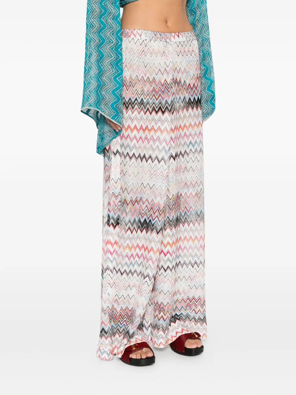 Missoni Broek met zigzag-patroon Beige