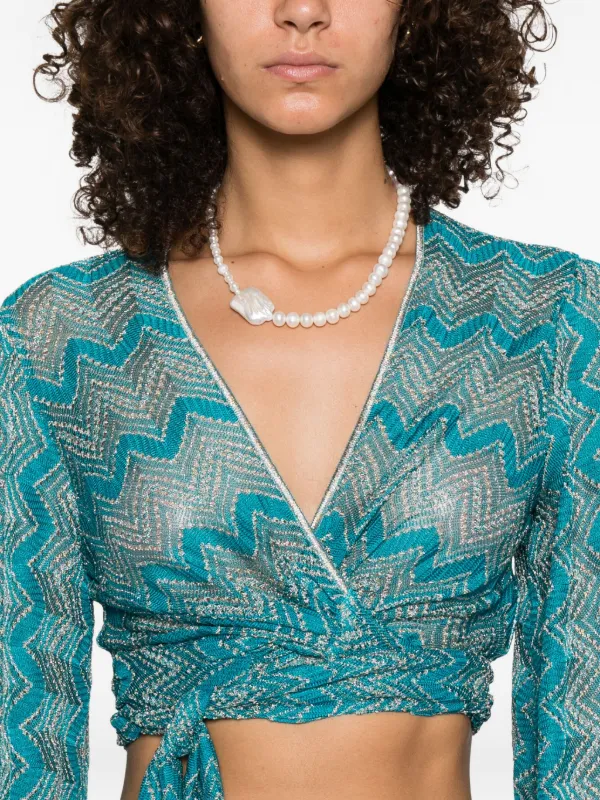 ミッソーニ　トップス Missoni Chevron Stripe Metallic Knit Top | Nordstrom