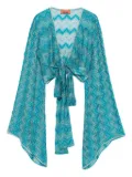 Missoni zig-zag print tie-front top - Blue