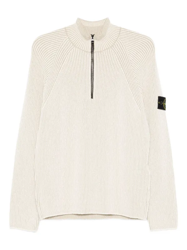 Stone Island ジップネック セーター | ニュートラル | FARFETCH JP