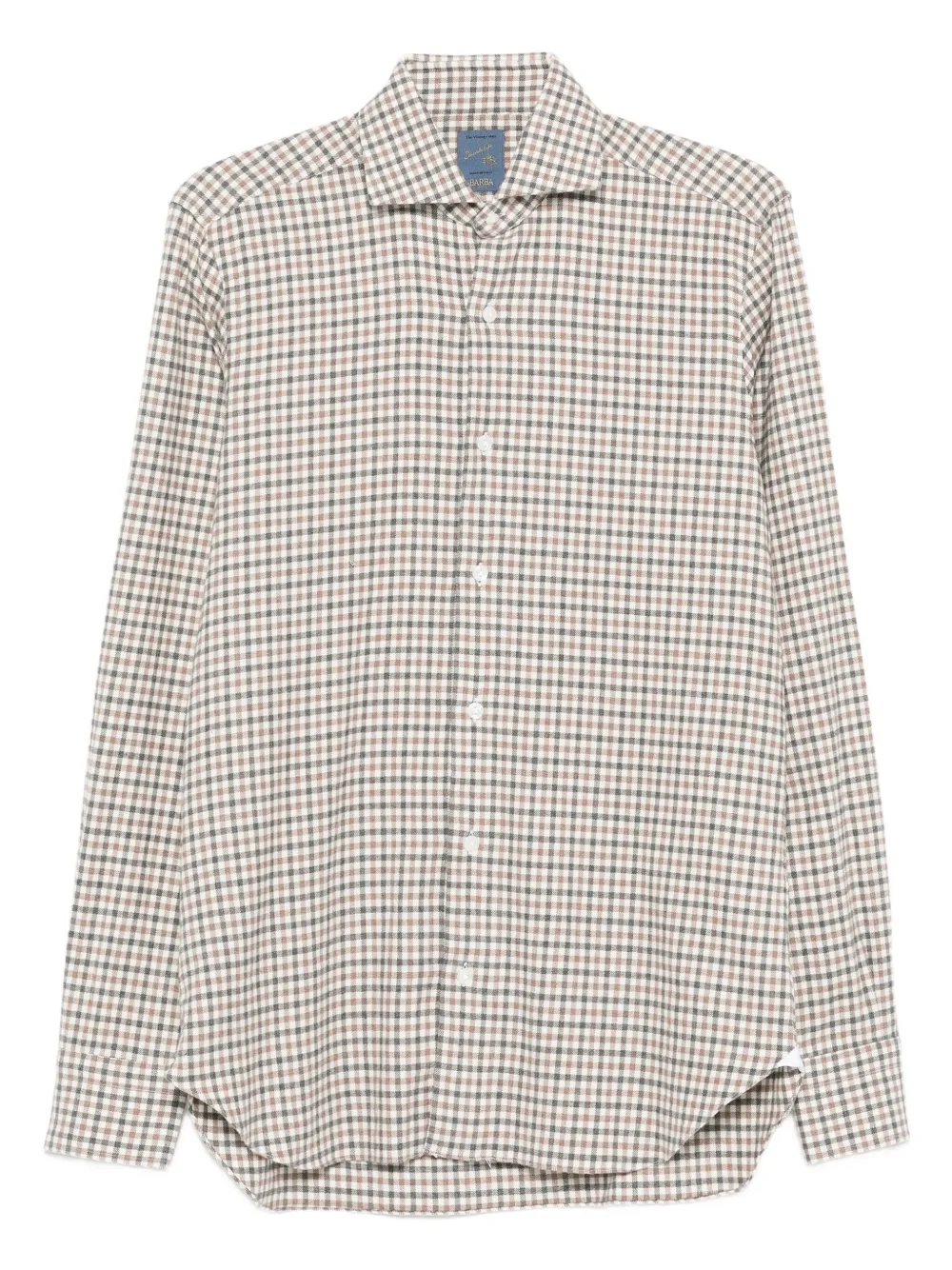 Barba Napoli Mare checked cotton shirt | White | Image 1