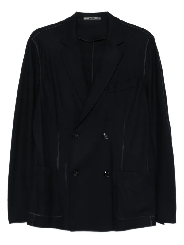 ジョルジオアルマーニ　ジャケット　ダブル　カシミア　50 Lサイズ Giorgio Armani カシミア ダブルジャケット | ブルー | FARFETCH JP