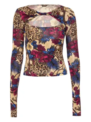 Just Cavalli レオパード トップ | ブラウン | FARFETCH JP