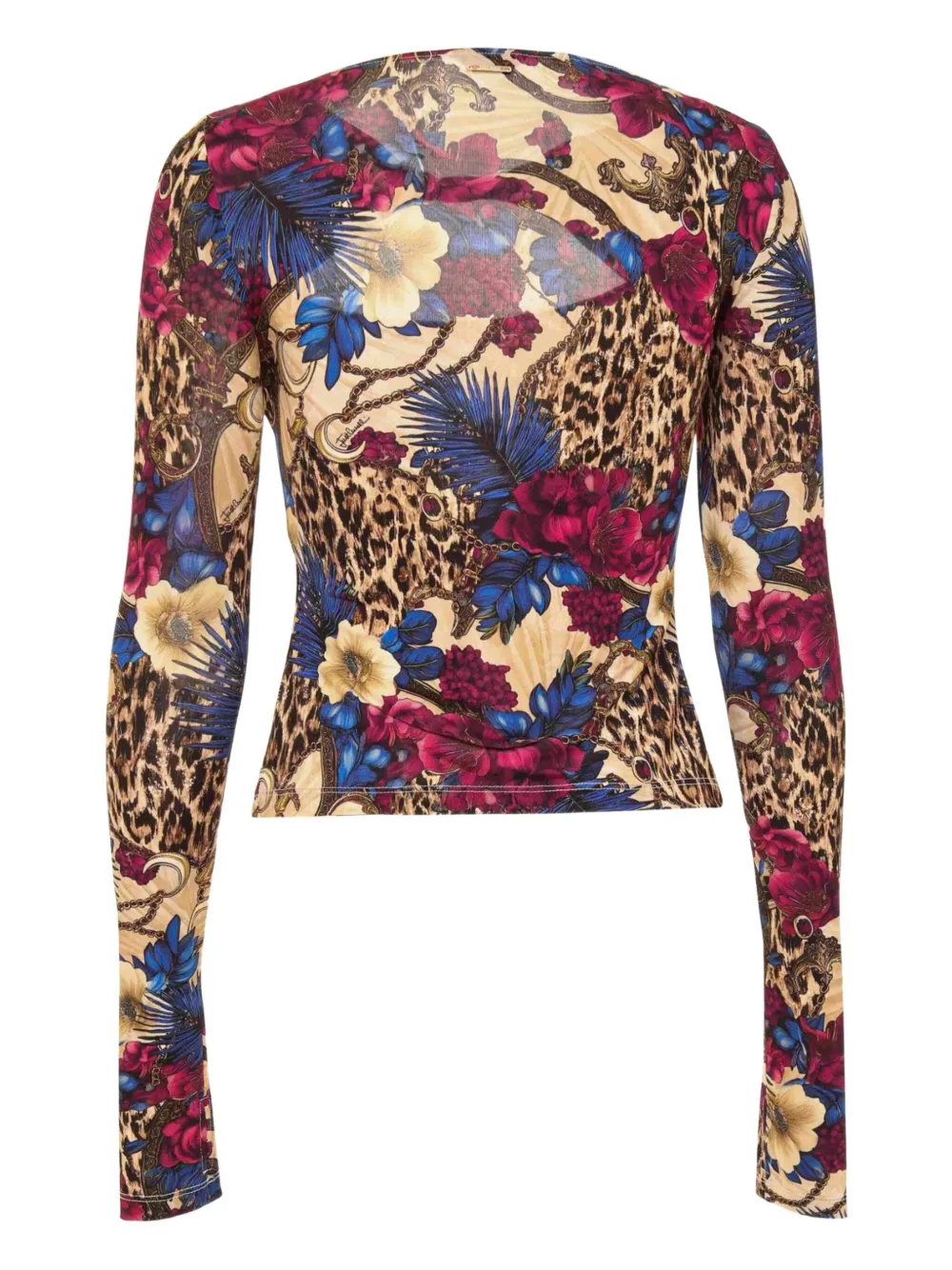 Just Cavalli mix-print keyhole top - Veelkleurig