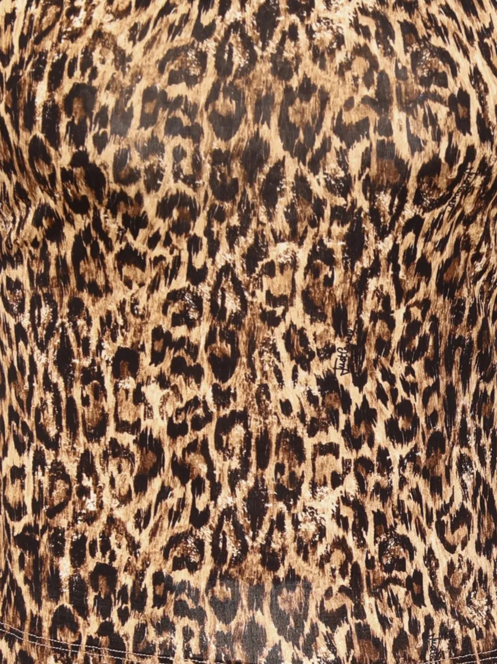 Just Cavalli Leopard-print Twist-detail Top In Brown