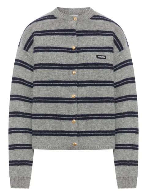 Miu Miu striped-pattern cardigan