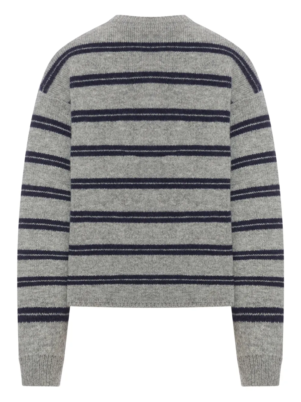 Miu striped-pattern cardigan Grijs