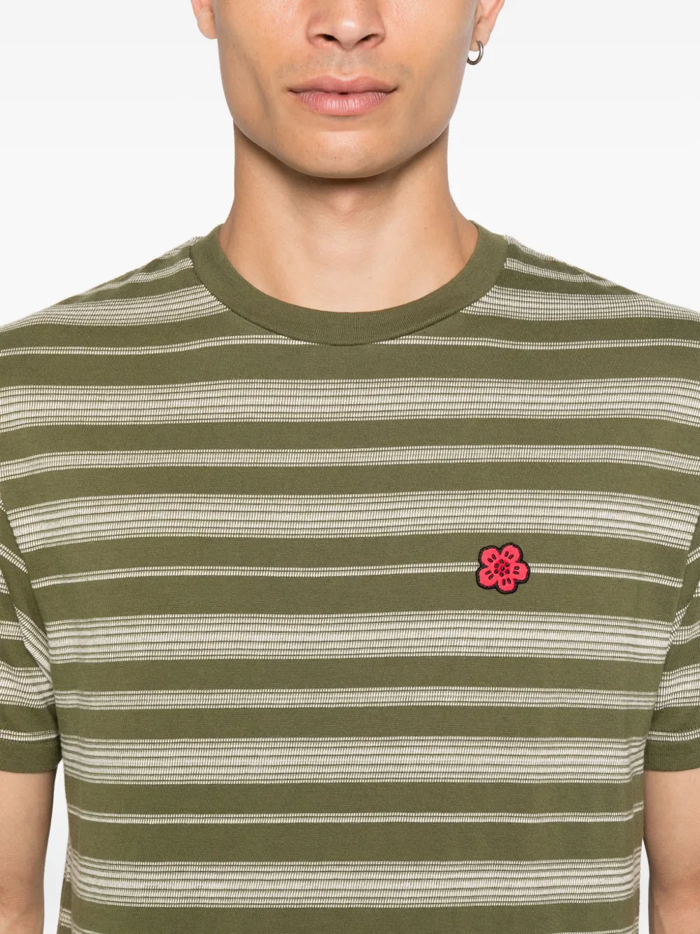Kenzo Boke Flower gestreept T-shirt Groen