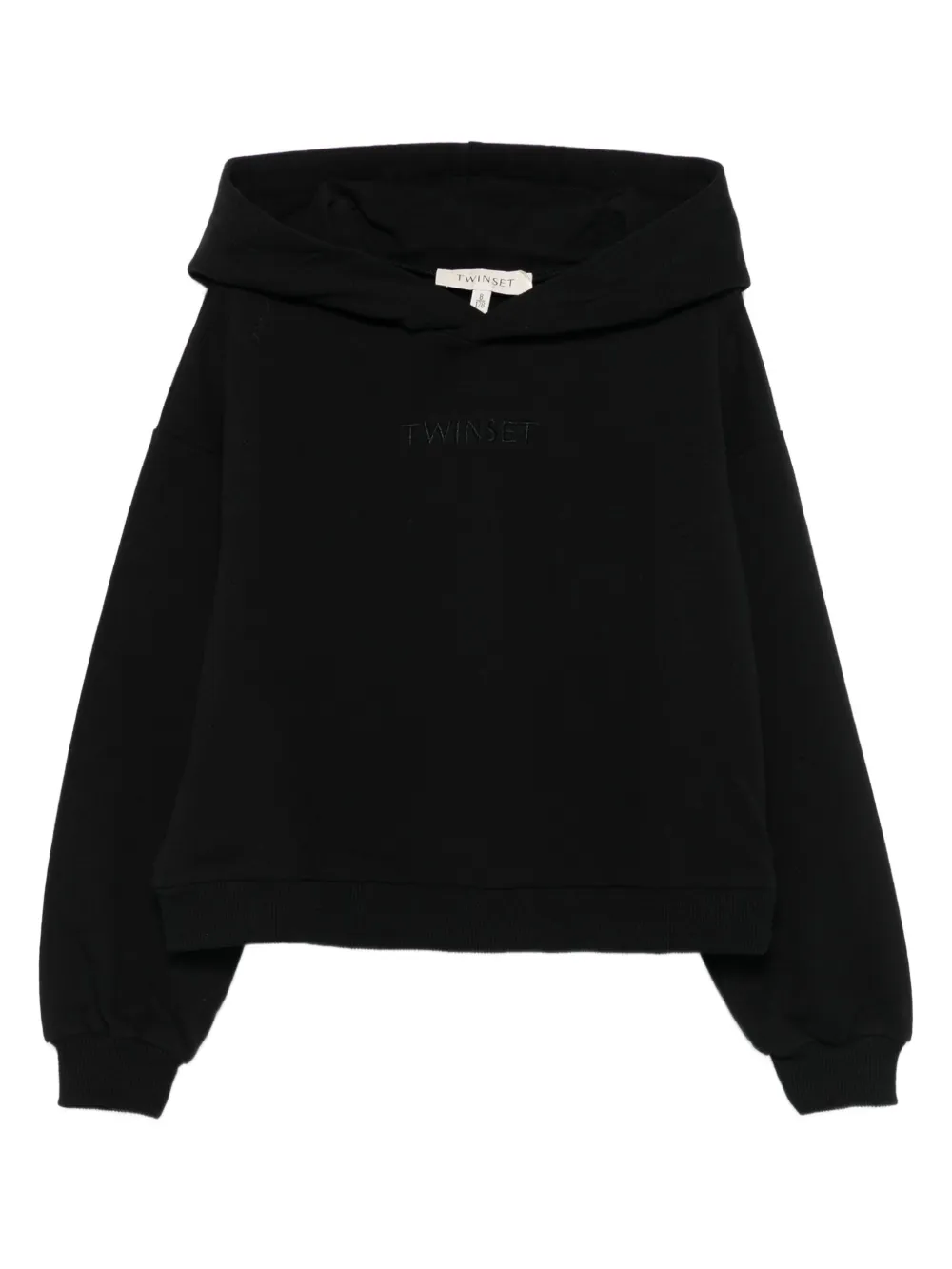 TWINSET Kids logo-embroidered hoodie Zwart