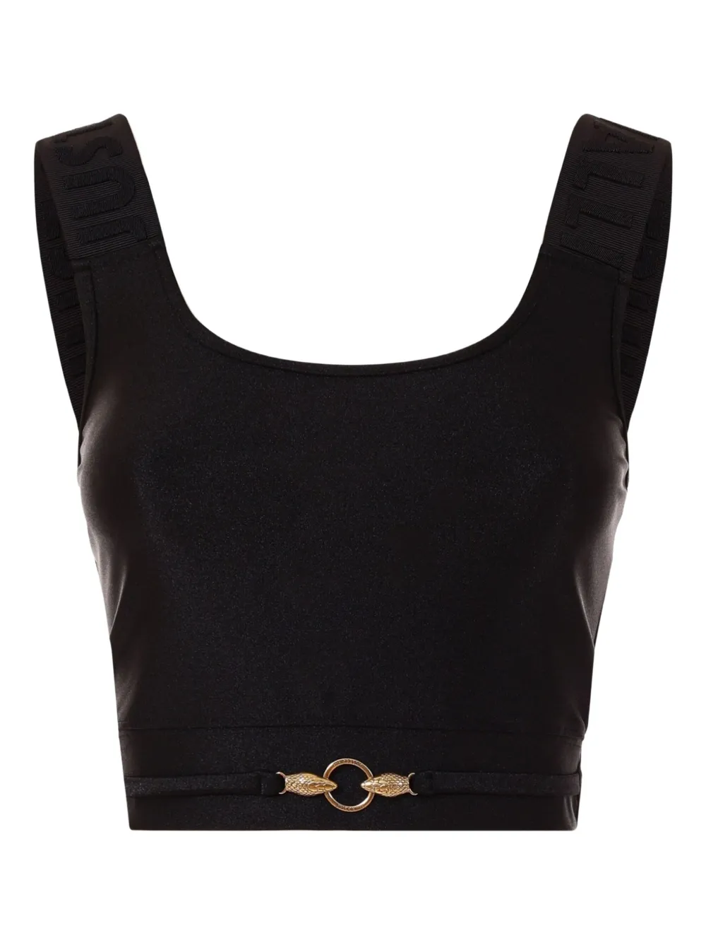 Just Cavalli logo-strap cropped top | Black | Image 1