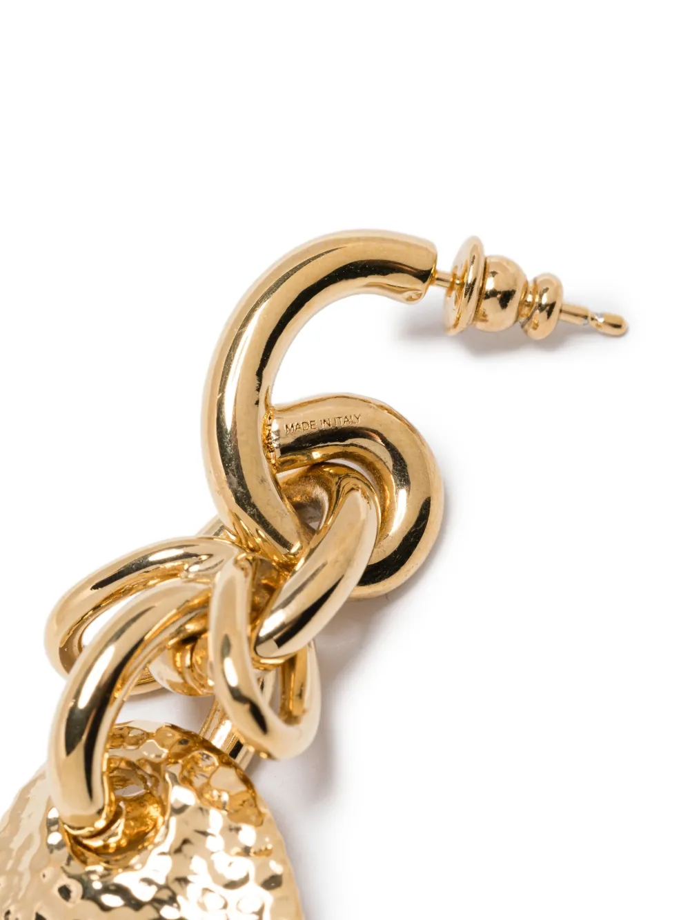 Chloé hammered-disc chain earrings - Goud
