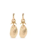 Chloé hammered-disc chain earrings - Gold