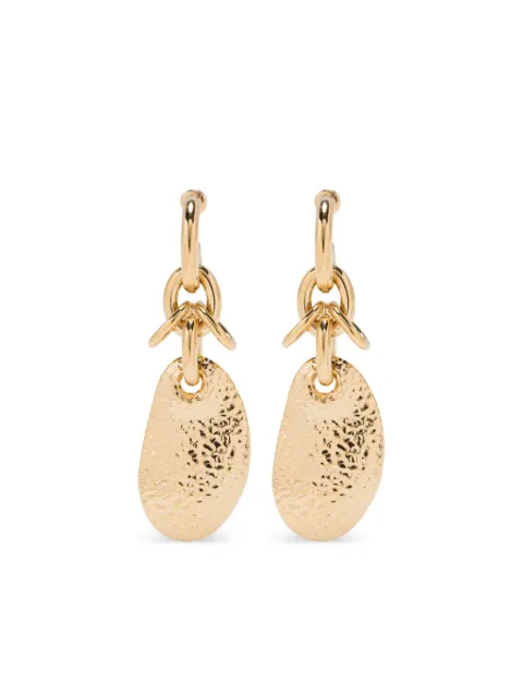 Chloé hammered-disc chain earrings