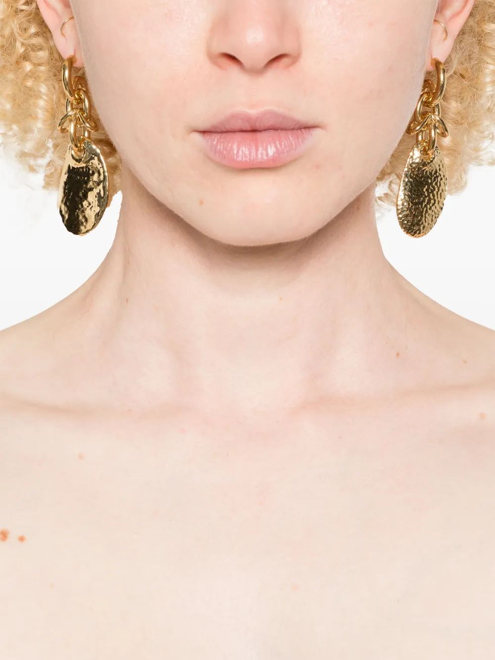 Chloé hammered-disc chain earrings | Image 2