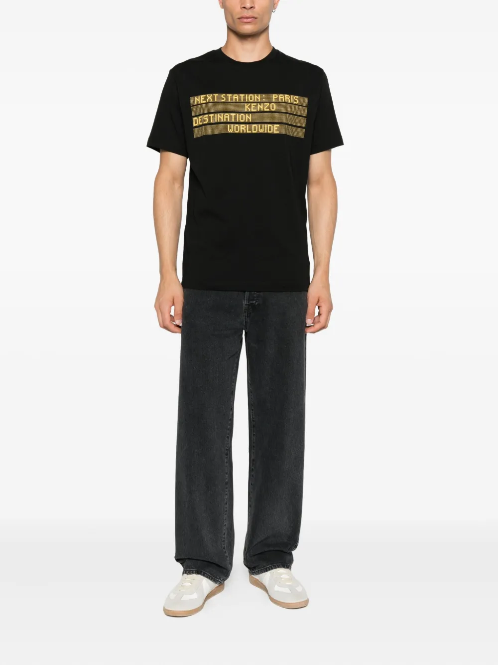 Kenzo Katoenen T-shirt met grafische print Zwart