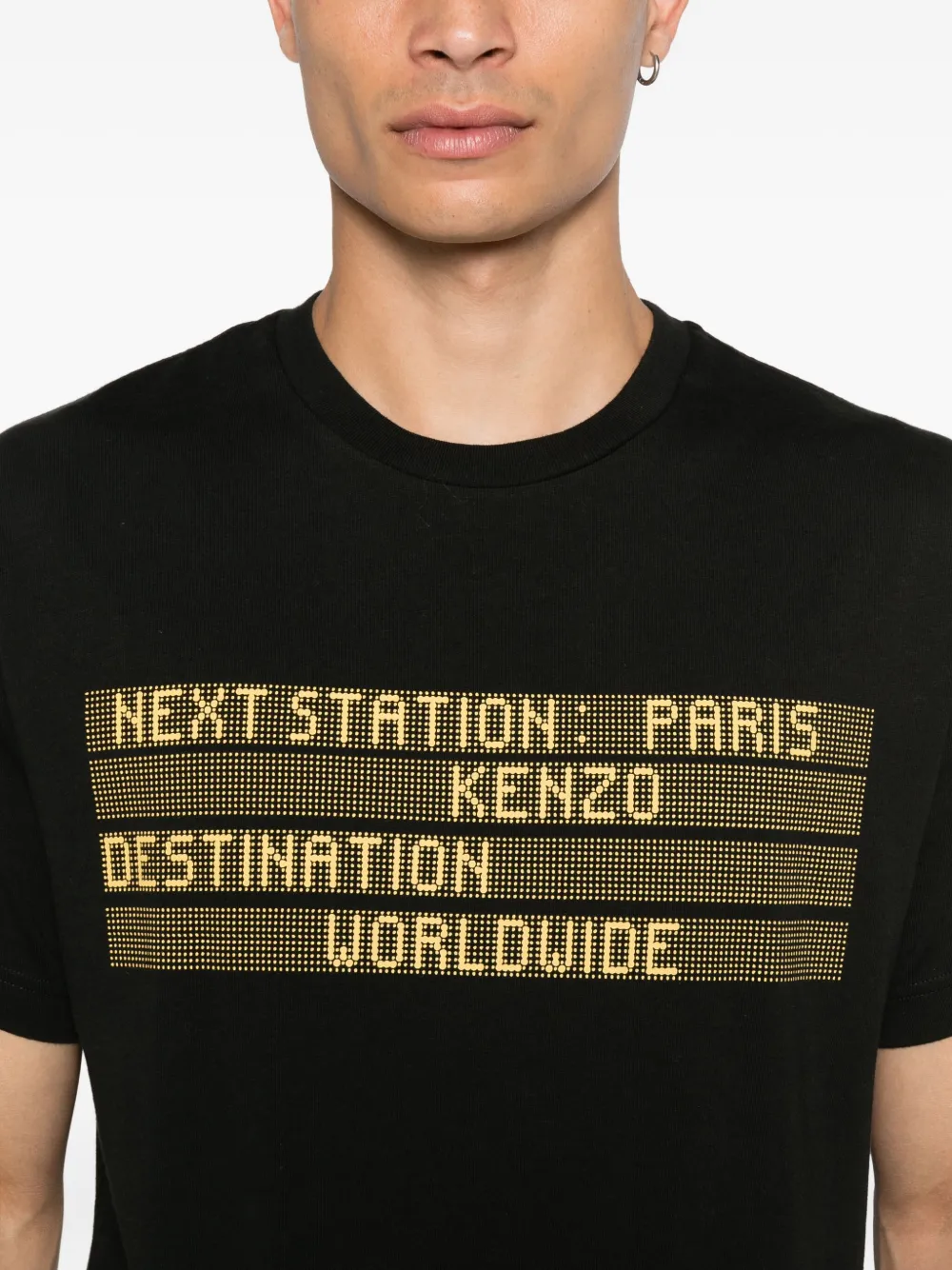 Kenzo Katoenen T-shirt met grafische print Zwart
