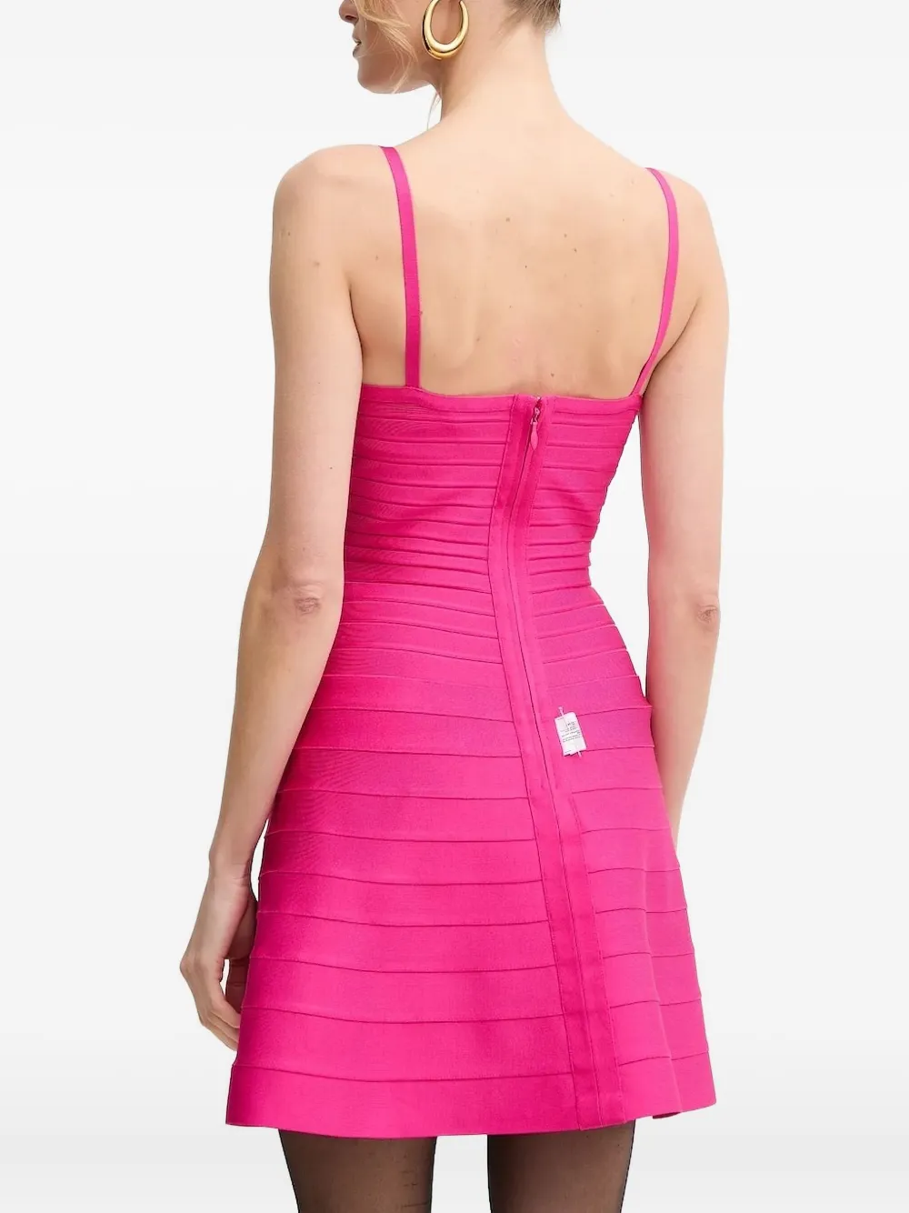 Hervé Léger Mini-jurk met naaddetails - Roze