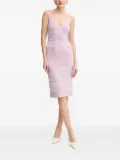 Hervé Léger bandage-effect V-neck midi day dress - Pink