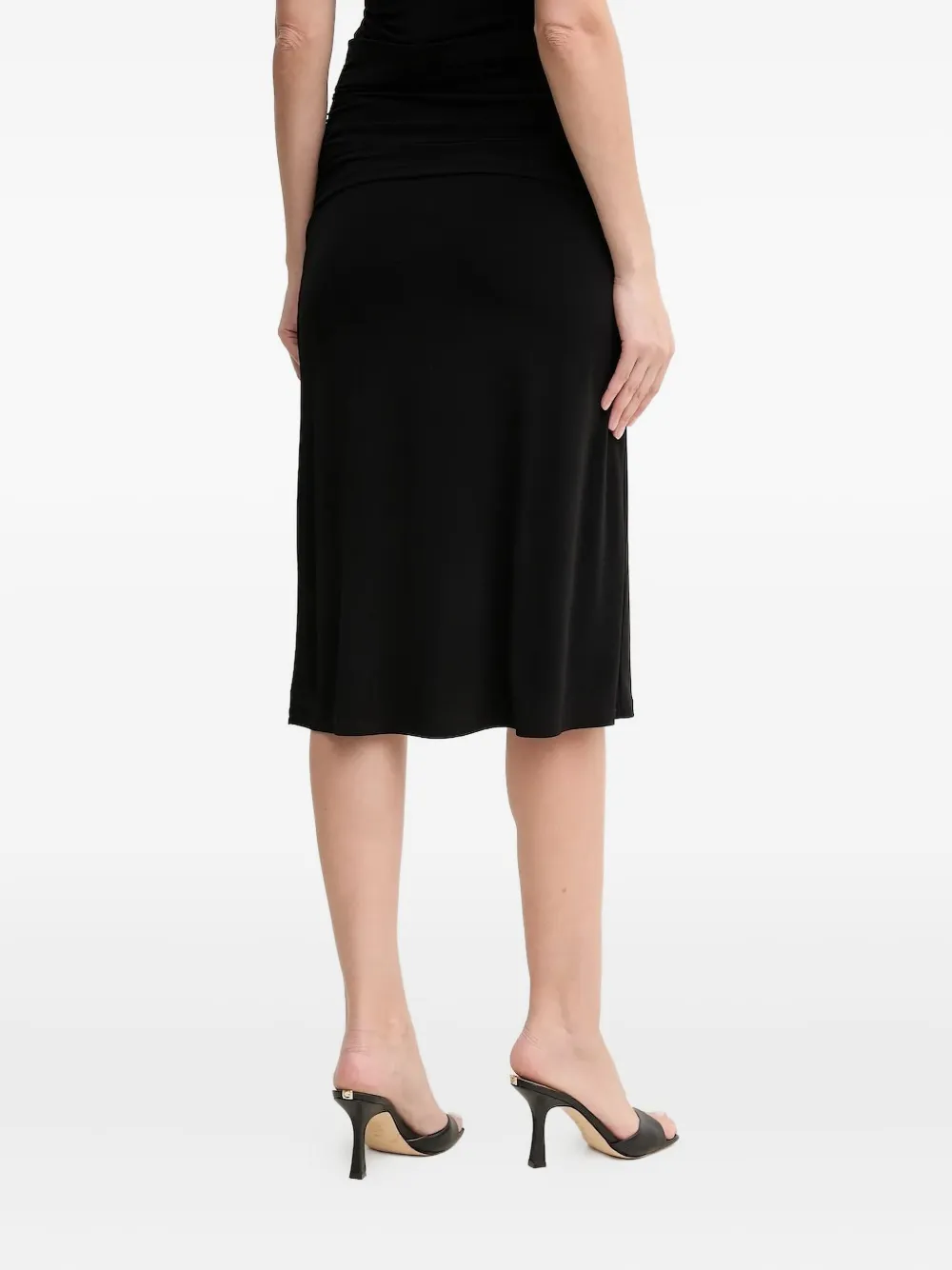 Herve Leger Valentina Midi Skirt In Black