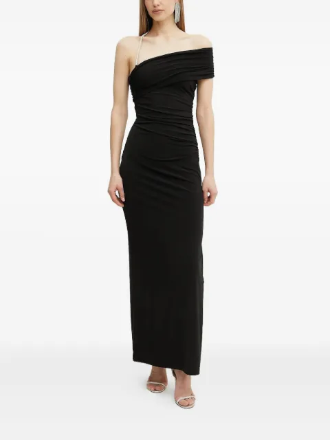 Hervé Léger Olivia crystal-embellished one-shoulder maxi dress