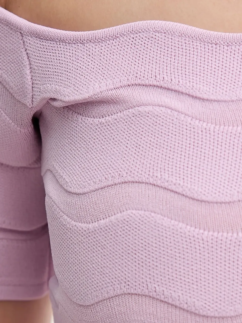 Hervé Léger Off-shoulder top met textuur Paars