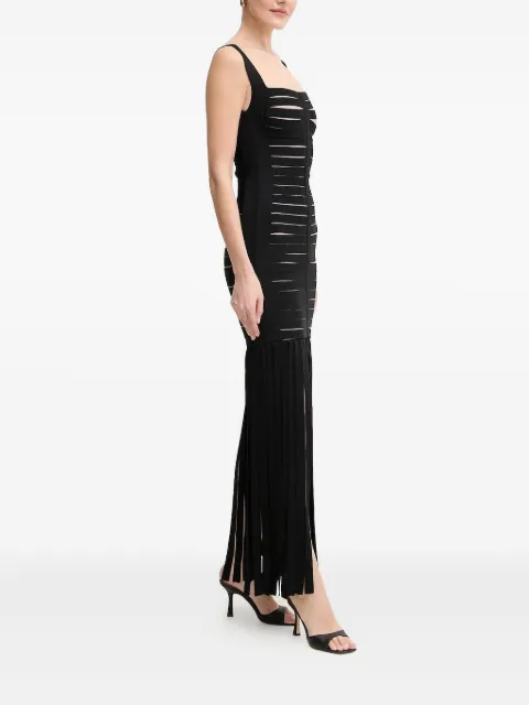 Hervé Léger bandage fringed dress