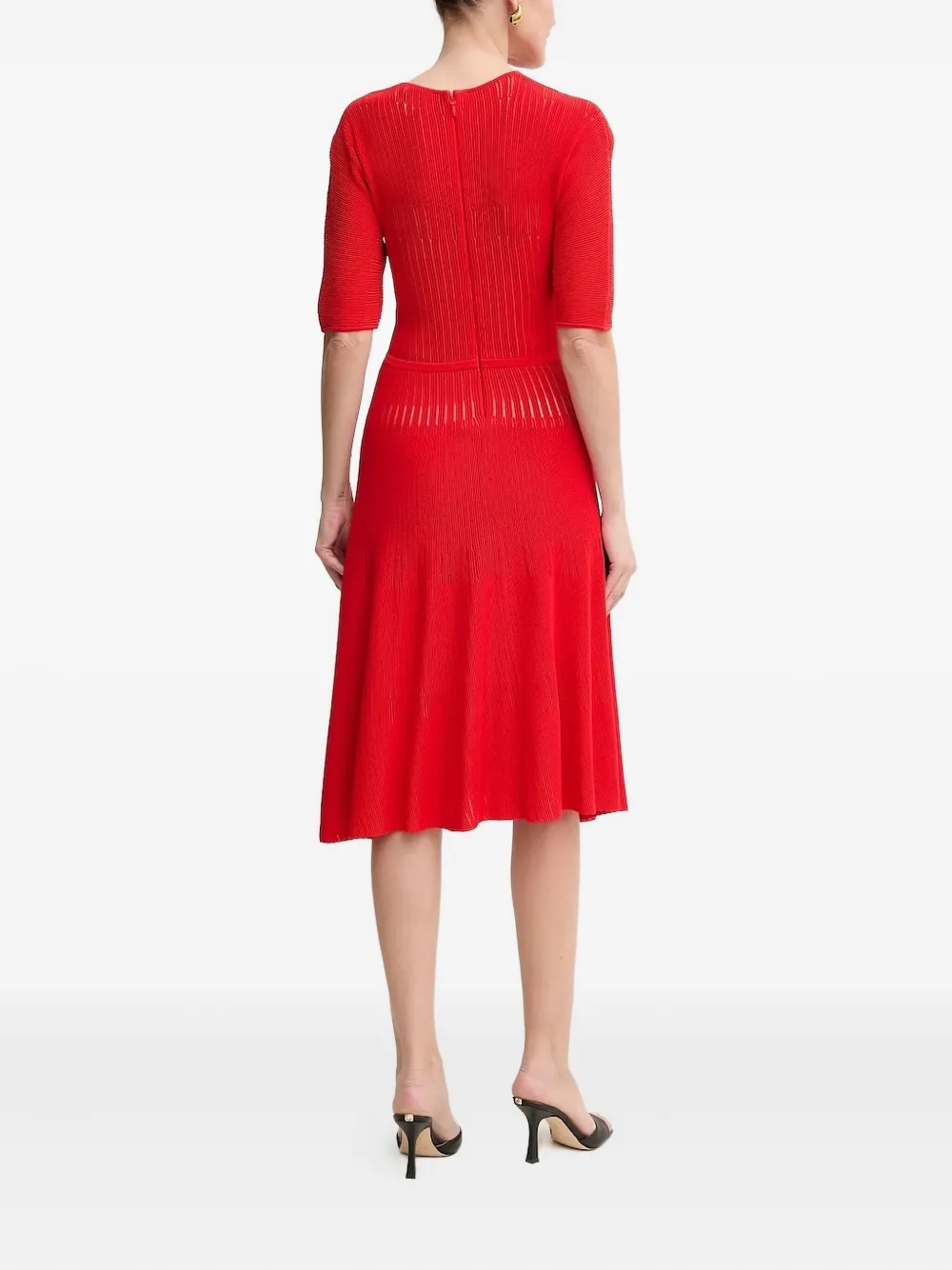 Hervé Léger The Lyla midi-jurk met V-hals - Rood