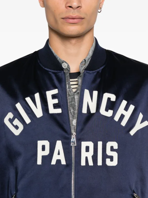 ジャケット・アウター GIVENCHY Givenchy Logo Bomber Jacket | Blue | FARFETCH ID