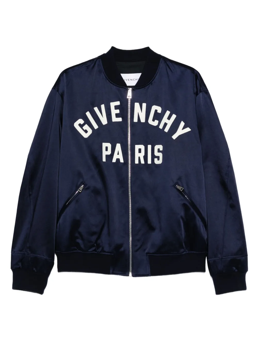 Givenchy logo bomber jacket Blauw