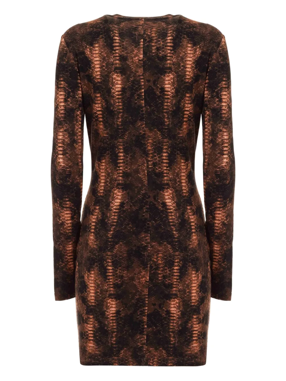 Just Cavalli Mini-jurk met slangenprint en lange mouwen - Bruin