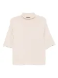 N.Peal Turtleneck knitted top - Neutrals