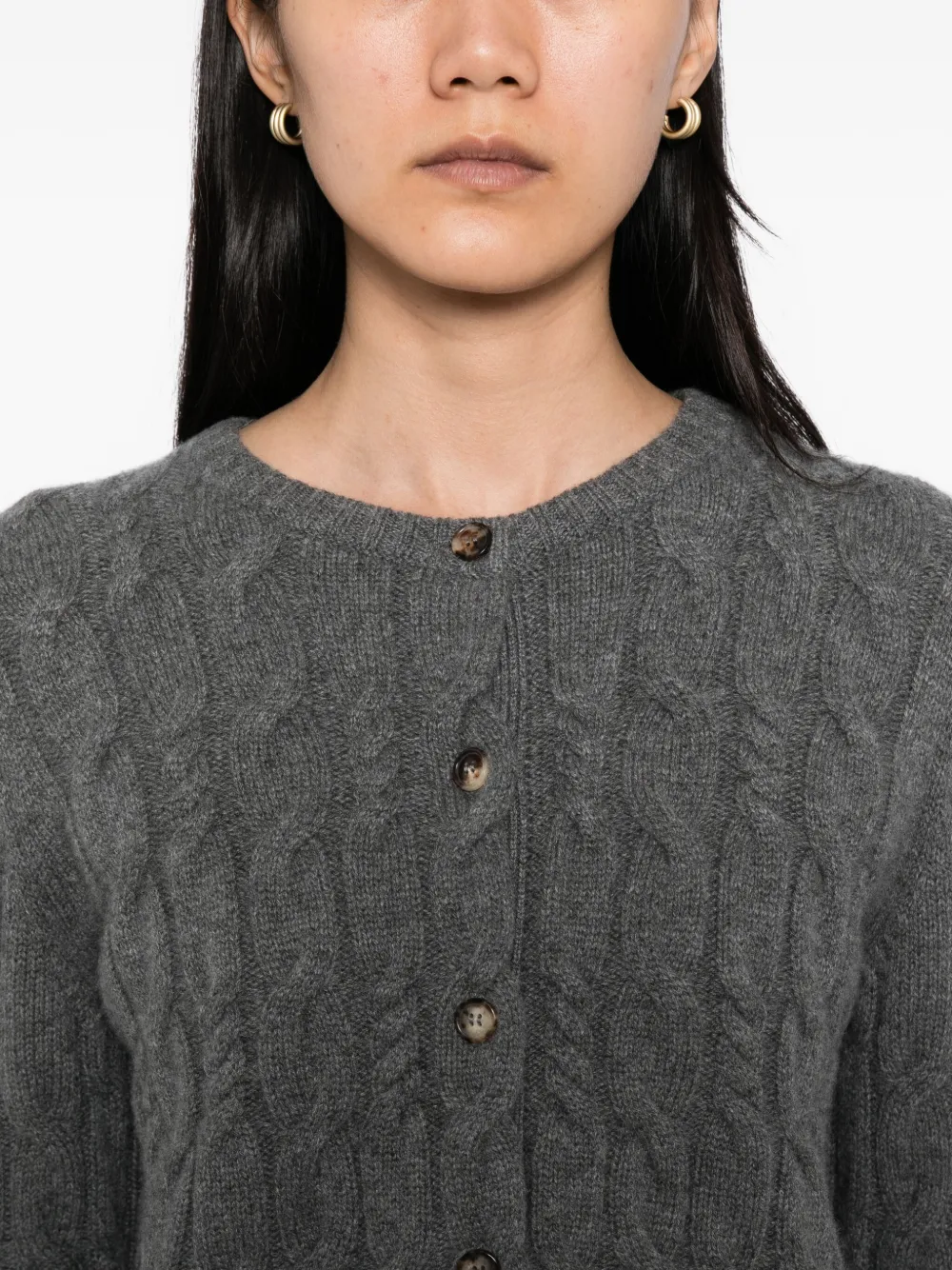 N.Peal Kasjmier vest Grijs