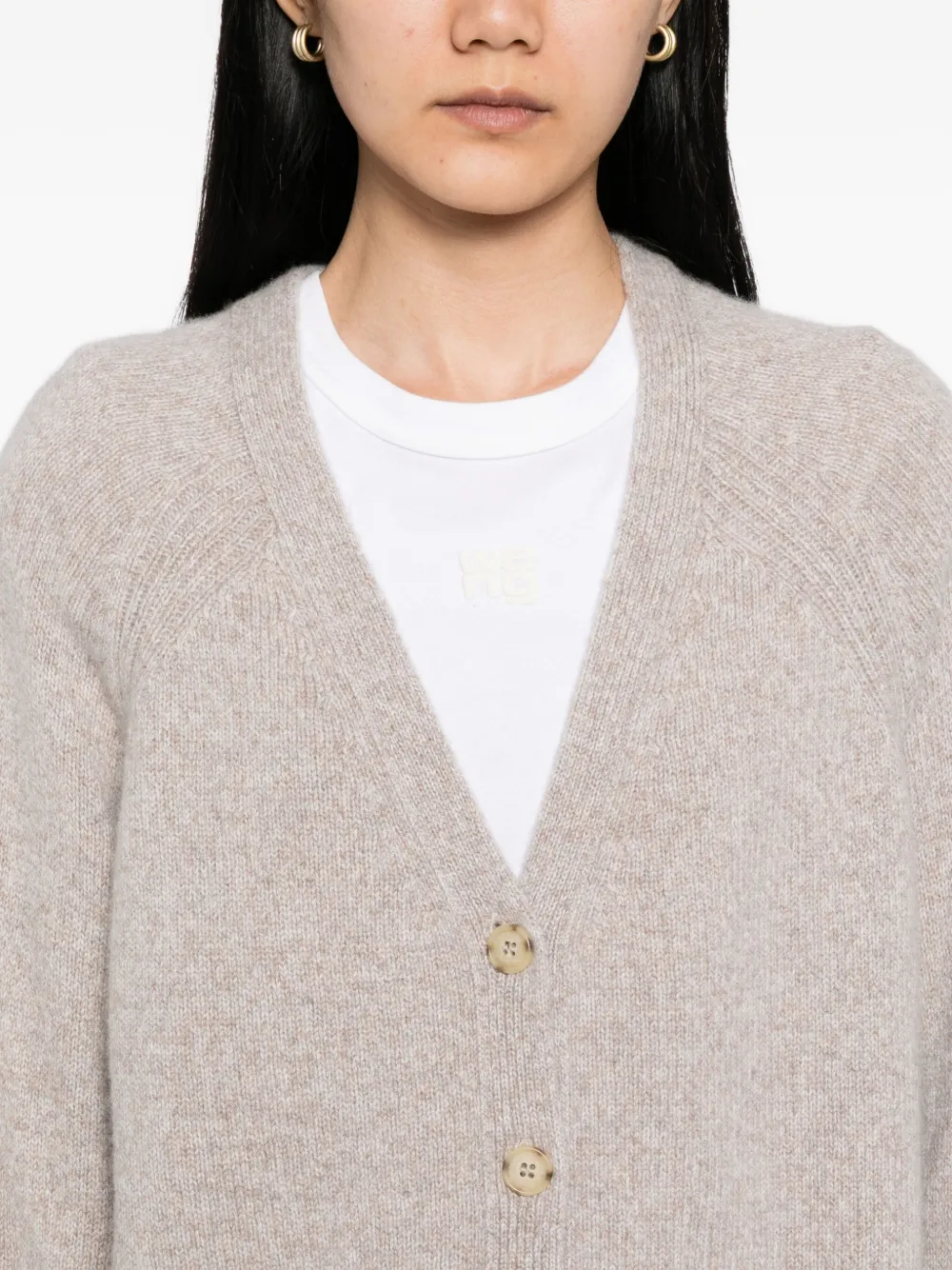 N.Peal Vest met V-hals Beige