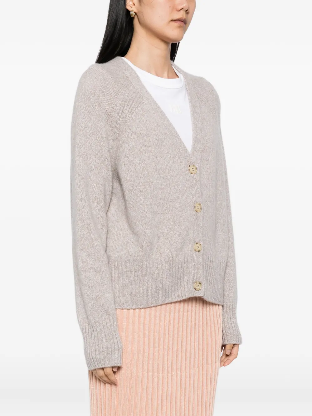 N.Peal Vest met V-hals Beige