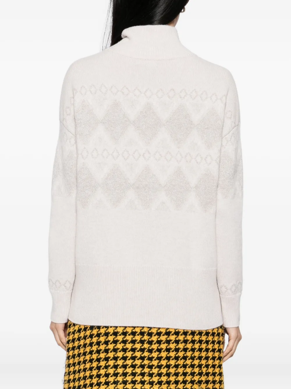 N.Peal Trui met glitter Grijs