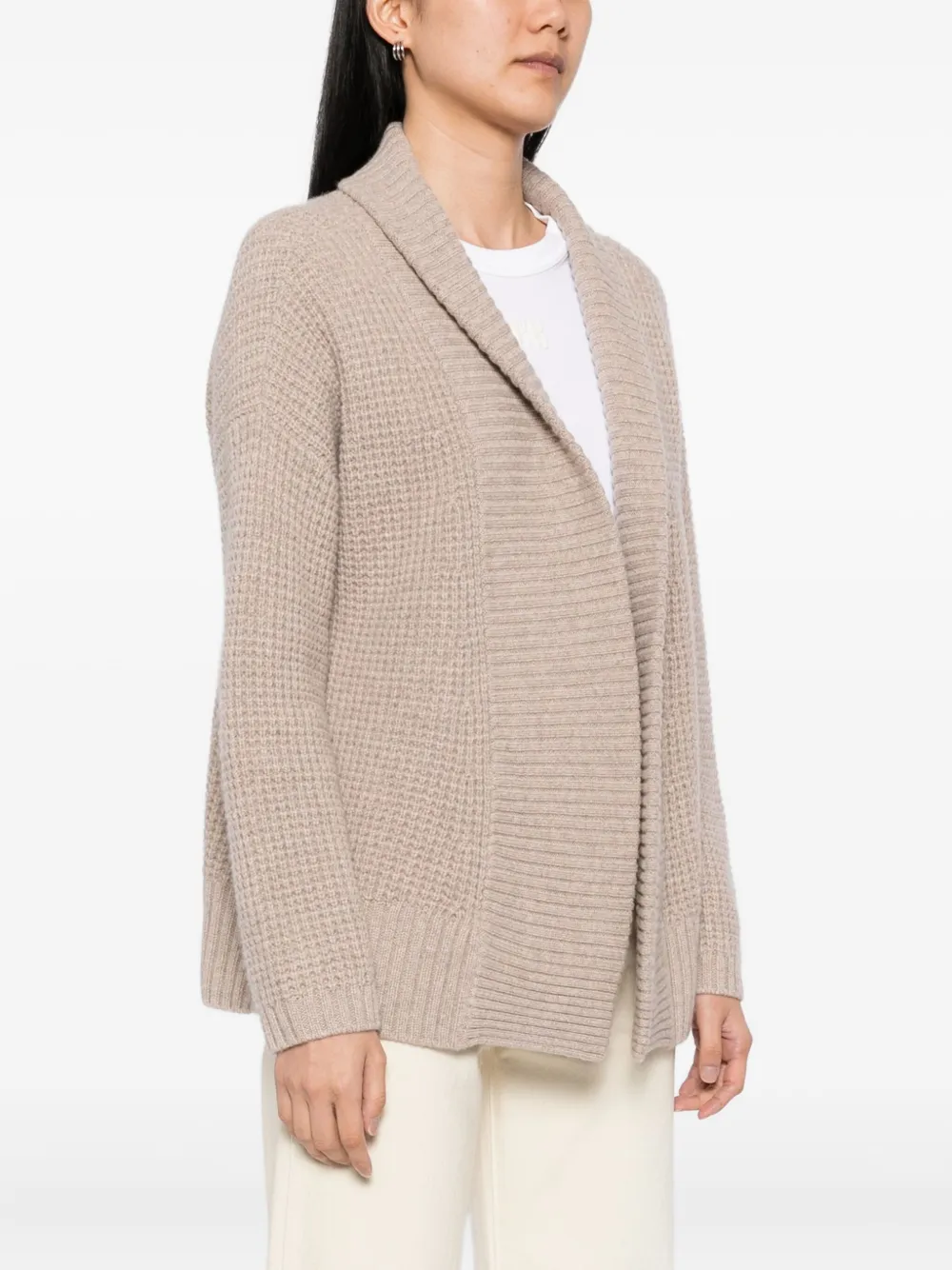 N.Peal Vest met mosstiksel Beige