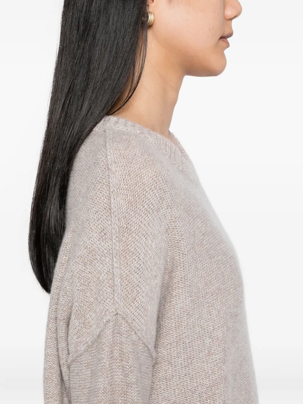 N.Peal Trui met ronde hals Beige