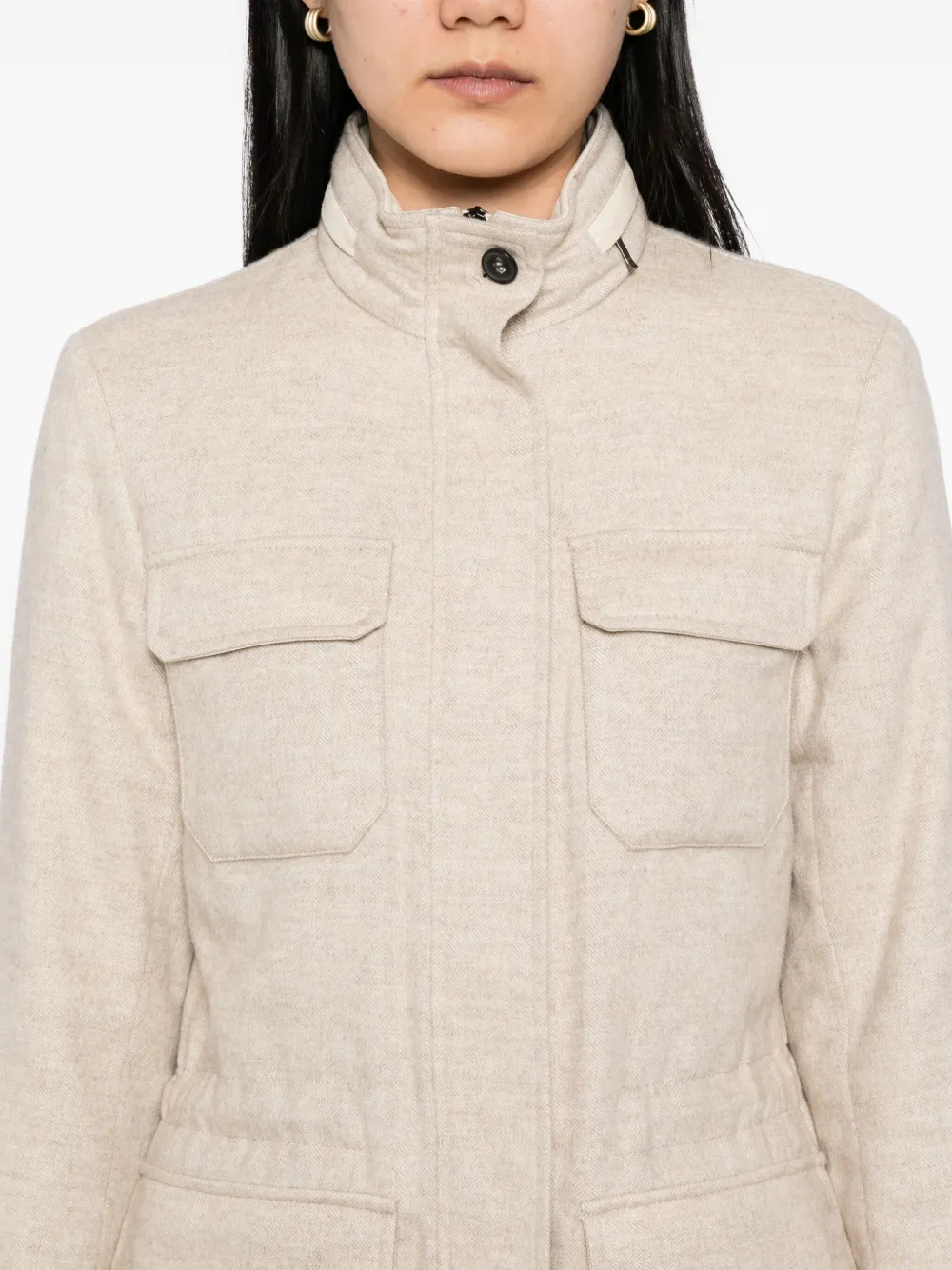 N.Peal Avola Herringbone jack Beige