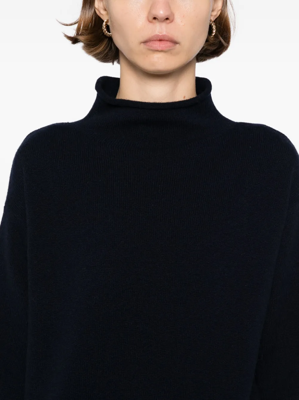 N.Peal Top met col Blauw