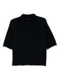 N.Peal short-sleeves turtle-neck top - Blue