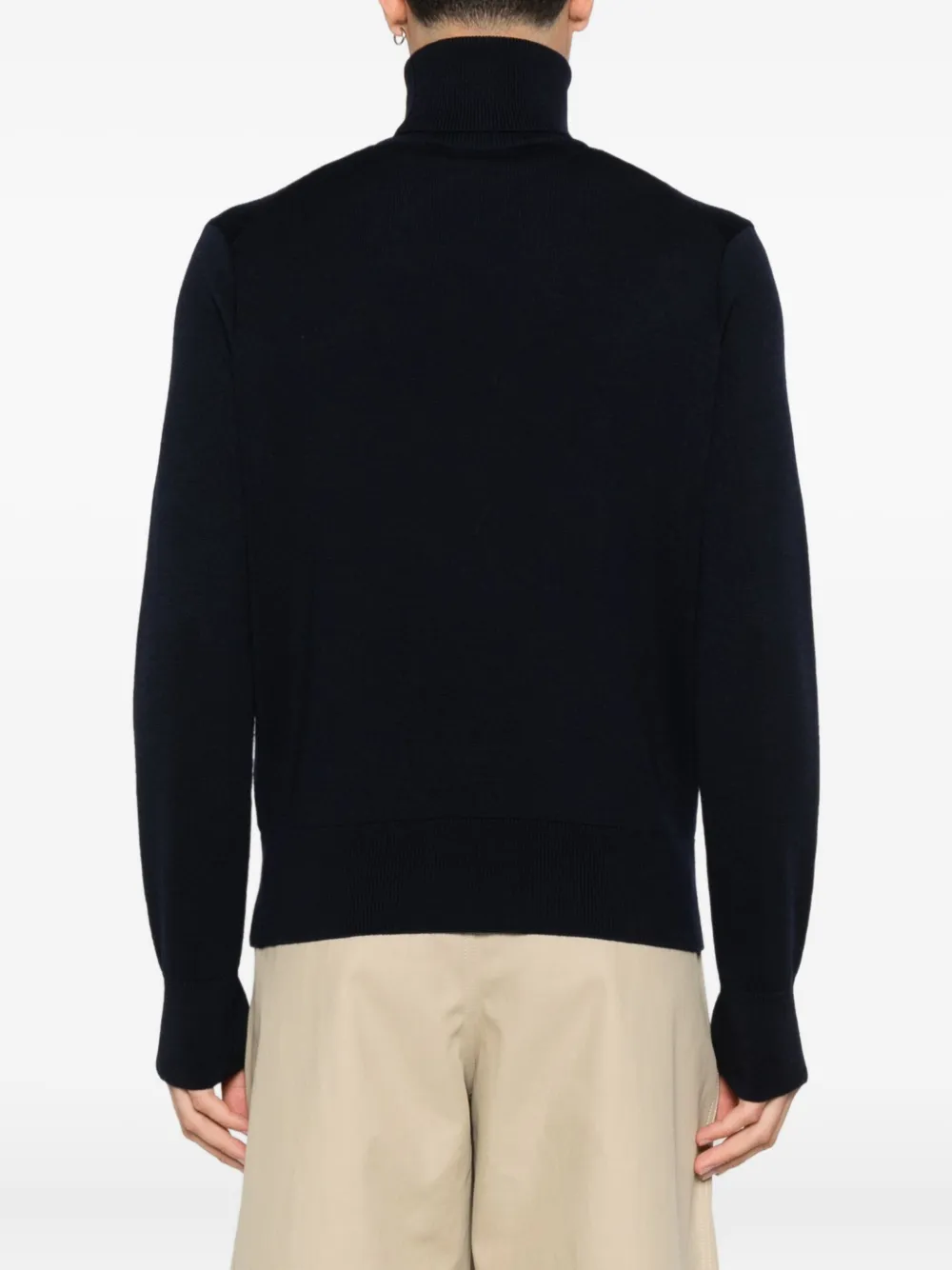 AMI Paris Coltrui met geborduurd hart Blauw