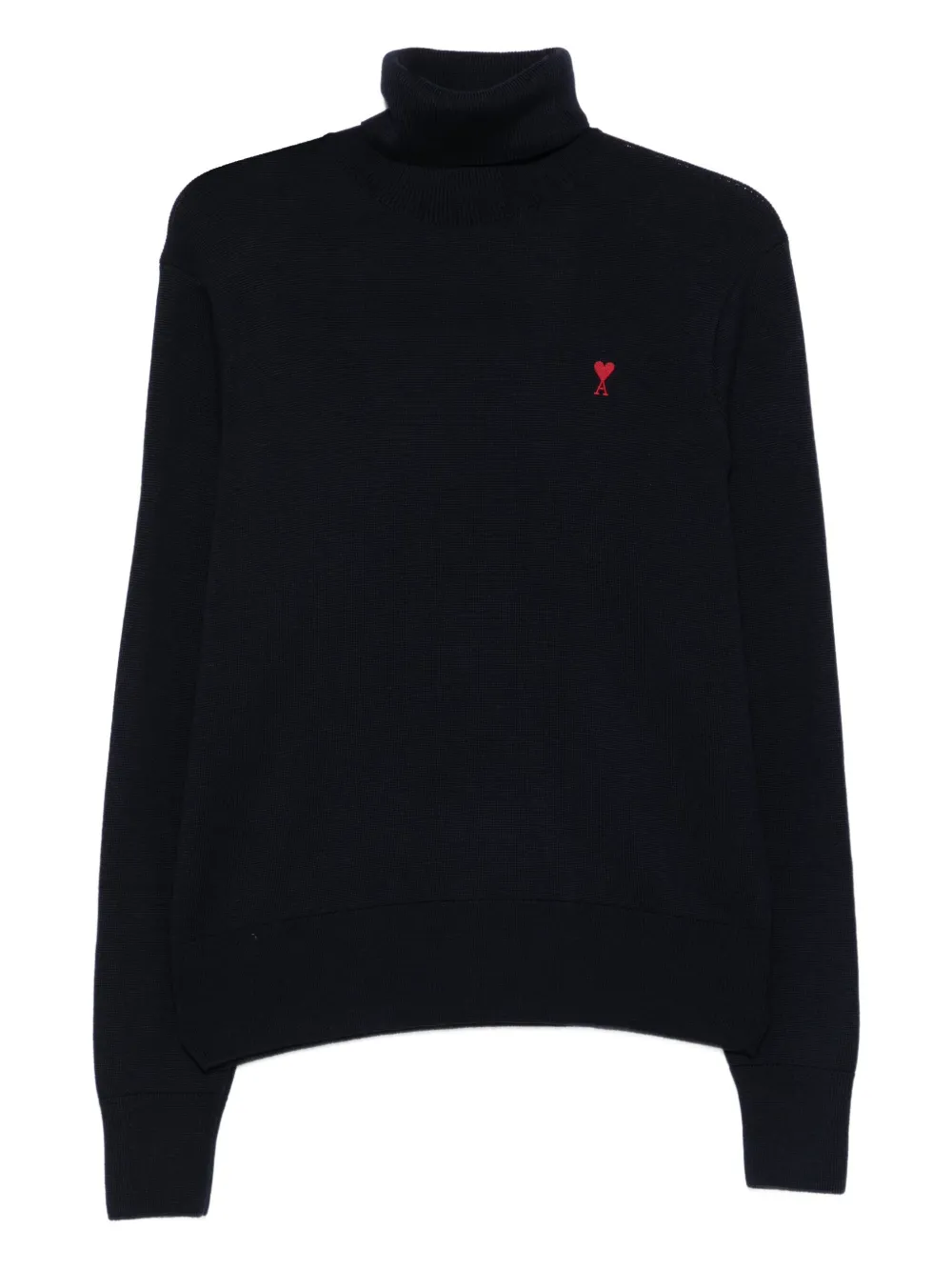 AMI Paris Coltrui met geborduurd hart Blauw